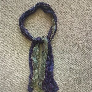 Elegant Purple and Green Scarf